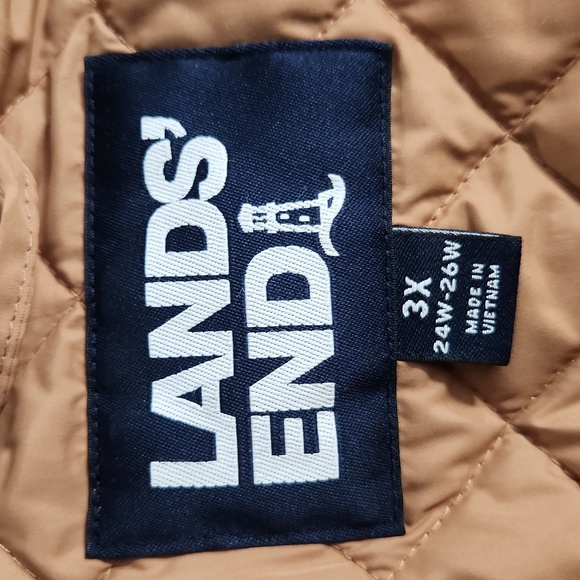 Lands' End Camel Colored Quilted Mid-Length Jacket - Size 3X - Picture 11 of 15